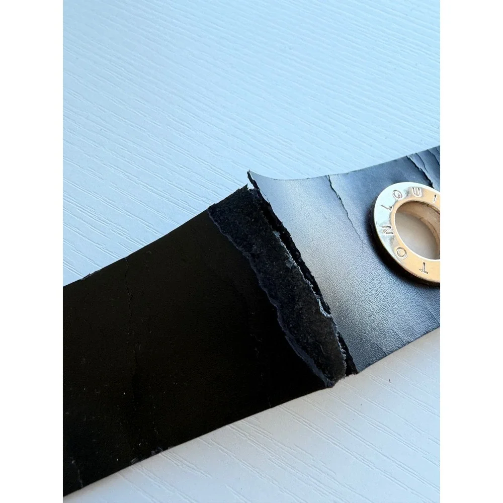Louis Vuitton Wide Resin Logo Belt‎ Size 85 Made in France